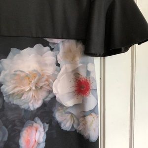 Ted Baker London Black Floral Bodycon Dress